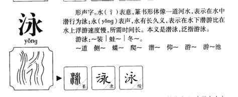 泳字五行|泳